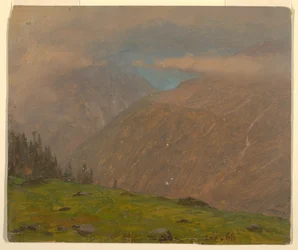 Dibujo, Alpes italianos, septiembre de 1868