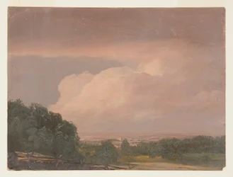 Dibujo, Paisaje (posiblemente el valle del Hudson), 1860-70