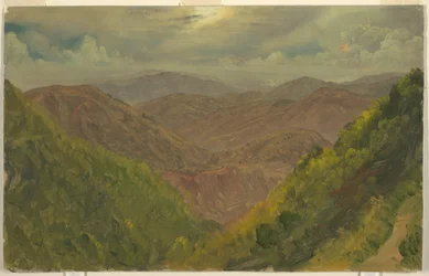 Dibujo, Paisaje en Jamaica, Antillas, mayo-agosto de 1865