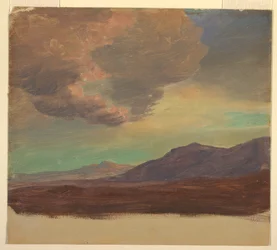 Dibujo, Paisaje, cerca de Palastine o Siria, 1868