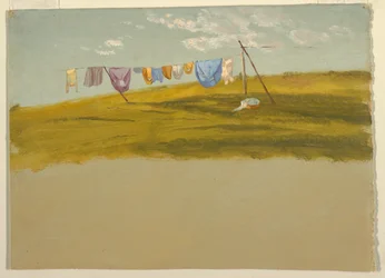 Dibujo, Lavandería tendida a secar, ca. 1865-75