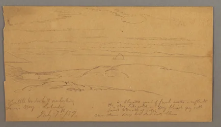 Dibujo, Louis Bay, Labrador, 7 de julio de 1859