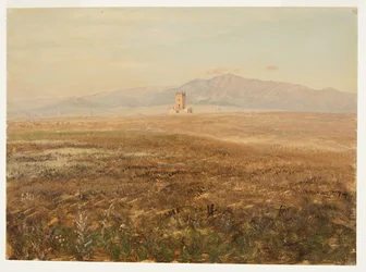 Dibujo, Paisaje mexicano, abril de 1869