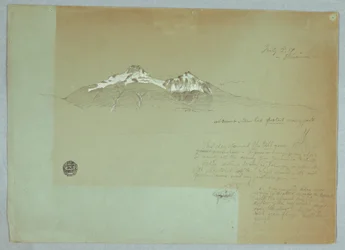 Dibujo, Monte Iliniza, Ecuador, 3 de julio de 1857