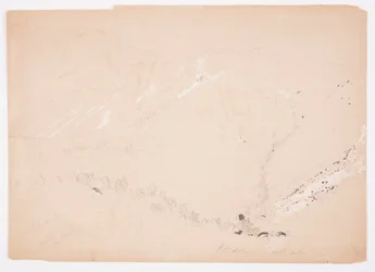 Dibujo, Monte Katahdin, visto desde el sur, agosto de 1852