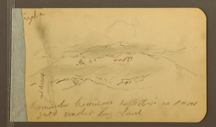 Dibujo, Flanco de montaña, 1889