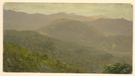 Dibujo, Paisaje de montaña, agosto de 1865