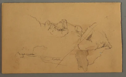 Dibujo, Picos de montaña, 1868