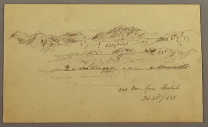 Dibujo, Picos de montaña, 22 de febrero de 1868