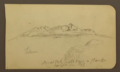 Dibujo, Sierra, Toluca; Verso: Sierra, Toluca, 7 de enero de 1885