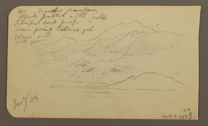 Dibujo, Sierra, Toluca; Verso: Sierra, Toluca, 7 de enero de 1885