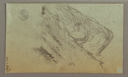 Dibujo, Valle montañoso, posiblemente 1868