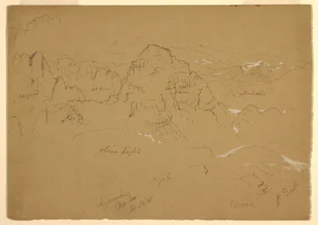 Dibujo, Montaña, Wady el-Arabah, 23 de febrero de 1868