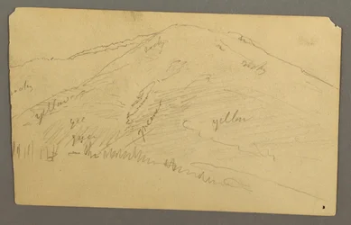 Dibujo, Cima de una montaña, 1877