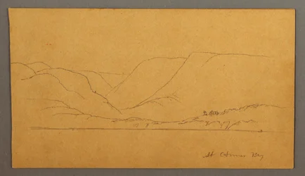 Dibujo, Bahía montañosa, posiblemente 1859