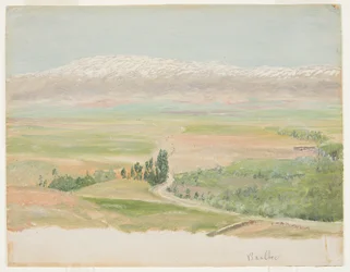Dibujo, Montañas cerca de Baalbec, mayo de 1868