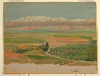 Dibujo, Montañas cerca de Baalbec, mayo de 1868