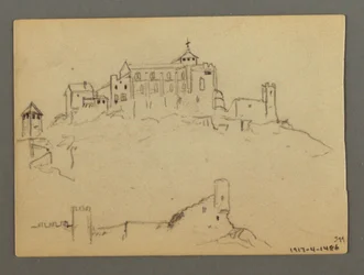 Dibujo, Montaña, posiblemente 1868