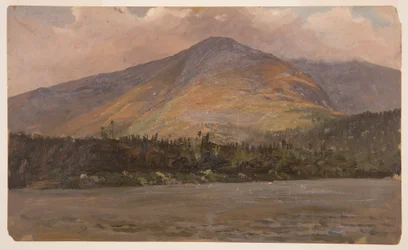 Dibujo, Monte Katadhin, mostrando Pomola y la Gran Cuenca desde Sandy Bottom Pond, ca. 1877