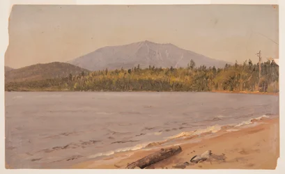 Dibujo, Mt. Katahdin desde Togue Pond, posiblemente 1878