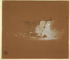 Dibujo, Cataratas del Niágara, octubre de 1856