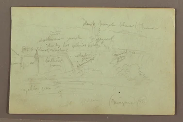 Dibujo, Cataratas del Niágara vistas desde el lado canadiense, 1856