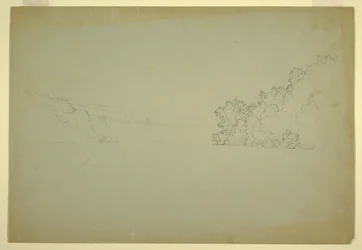 Dibujo, Cataratas del Niágara desde el noroeste, 1856