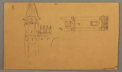 Dibujo, Llanuras, Estudios arquitectónicos, 4 de junio de 1868