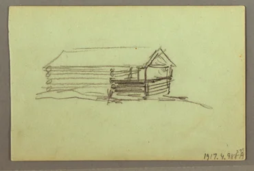 Dibujo, Parte de la cresta de la montaña, posiblemente 1856
