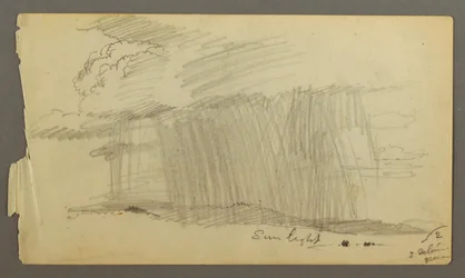 Dibujo, Lluvia y sol (Maine ), posiblemente 1860