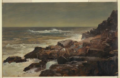 Dibujo, Rocky Seashore, Maine, ca. 1860
