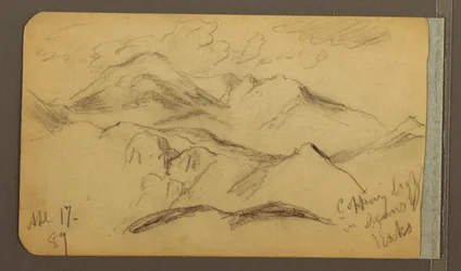 Dibujo, Montañas escarpadas, 17 de abril de 1889