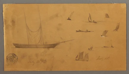 Dibujo, Estudios sobre veleros, 12-13 de julio de 1859