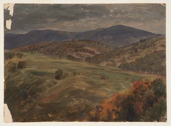 Dibujo, Escena en las Catskills, 1870-80