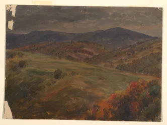 Dibujo, Escena en las Catskills, 1870-80