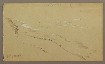 Dibujo, Costa y mar, "Bloxburgh", agosto de 1865