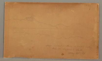 Dibujo, Vista lateral del edificio, ventana, 29 de mayo de 1868