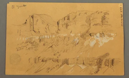 Dibujo, Bocetos, Valle de El Yemen, "Arabia", posiblemente 1868, 20 de febrero