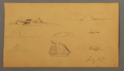 Dibujo, Bocetos del Labrador, posiblemente 14 de julio de 1859