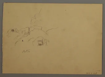 Dibujo, Bocetos de Petra, Jordania, febrero de 1868