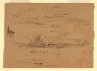 Dibujo, Bocetos de Roma, Italia, noviembre de 1868