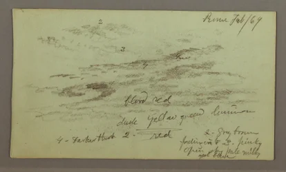 Dibujo, Estudio del cielo, 1 de febrero de 1869