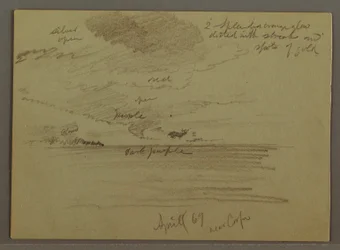 Dibujo, Estudio del cielo sobre el mar, abril de 1869