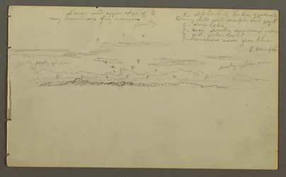 Dibujo, Estudio del cielo, posiblemente 1857-58