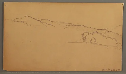 Dibujo, Estudio del cielo, posiblemente 1873