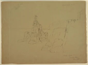 Dibujo, "Statue Rock", septiembre de 1851