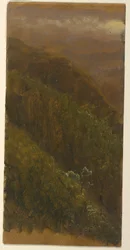 Dibujo, ladera empinada, julio de 1865