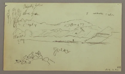 Dibujo, Arco de piedra, Base de piedra, 27 de abril de 1868