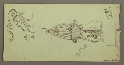 Dibujo, Estudios de objetos del Museo de Atenas, posiblemente 1869