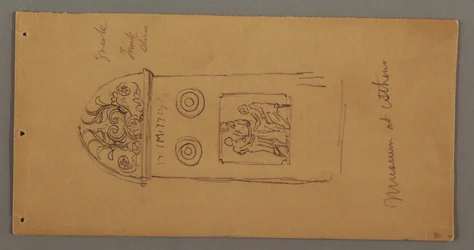 Dibujo, Estudios de objetos del Museo de Atenas, posiblemente 1869
